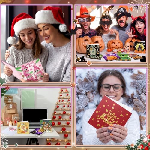 Saillong 24 Pack Surprise Blind Boxes Diamond Art Cards with Envelopes - Image 5