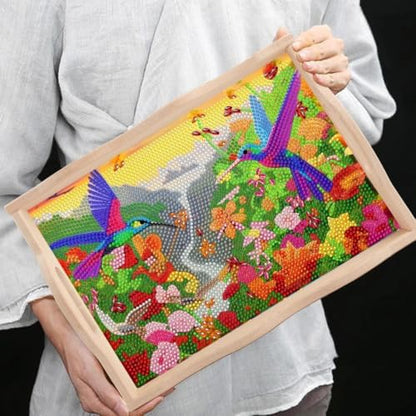 DOTSOPS 5D Diamond Art Kits for Adults Wooden Serving Tray with Handle - Image 6