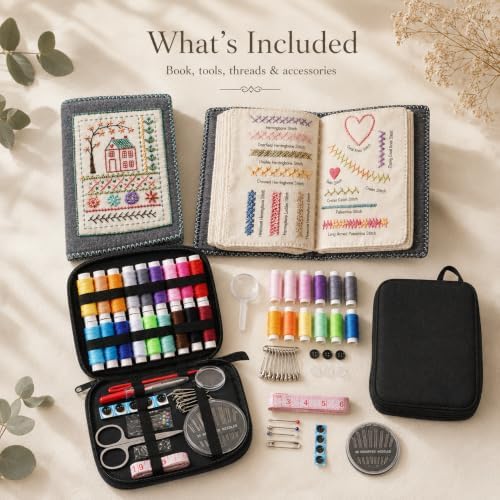 SpaLoo Embroidery Practice Kit for Beginners, Stitch Sample Book - Image 4