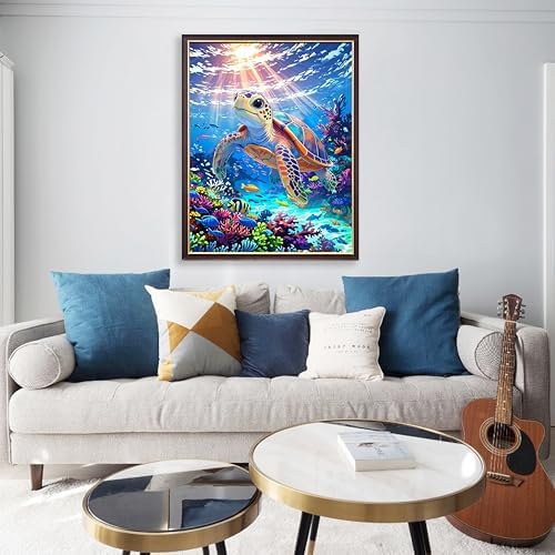 Yunruily Paint by Numbers for Adults - Sea Turtle Adult Paint by Numbers,Sea Turtle Painting by Numbers for Adults for Home Wall Decor and Birthday Gifts 16x20inch - Image 7