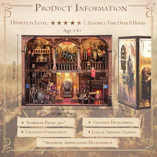 Book Nook Kit - DIY Tiny Home Dollhouse with Sensor LED Light | Enchanting 3D Puzzle Insert for Adults & Teens | Ideal Crafts for Heartfelt Gifts & Everyday Creativity - Image 2