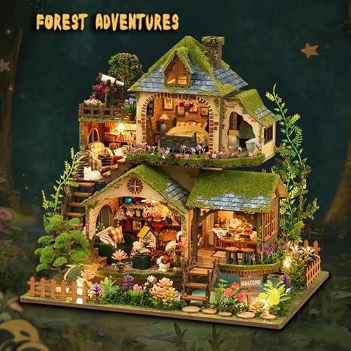ISSEVE Miniature House Kit, Forest Adventure Tiny House Building Kit - Image 6