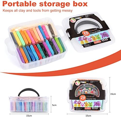 CiaraQ 28-Color Polymer Clay Oven Bake Modeling Kit - Image 2