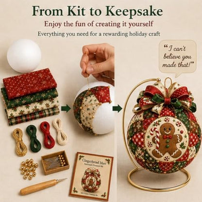 ZSEVMYFJ Christmas Classics Patchwork Ornament DIY Kit, Holiday Decorations (Reindeer) - Image 2