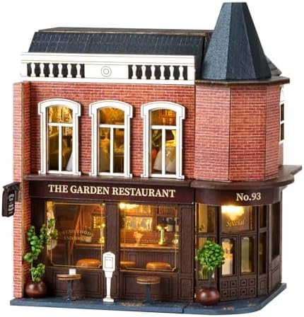 CUTEROOM DIY Miniature House Kit Wooden Craft for Adult-Garden Restaurant by CUTEROOM