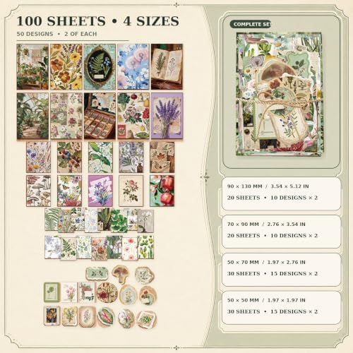400Pcs Vintage Ephemera Kit Scrapbooking Pack - Image 3