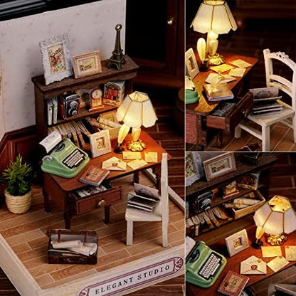 DIY Miniature Dollhouse Kit with Furniture Plus Dust Proof for Teens Adults - Image 4