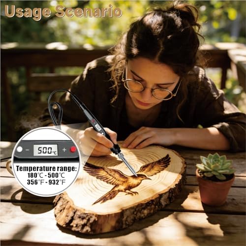 40Pcs Wood Burning Kit, Craft Culture Burning Tools for Beginners,Adults,Engraver, Carver, Pyrography,Adjustable Temp Wood Burning Pen Ideal for Woodworking and Carving - Image 6