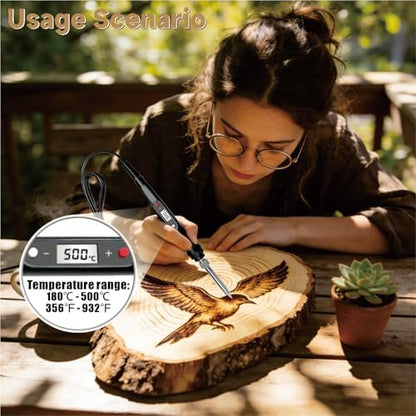 40Pcs Wood Burning Kit, Craft Culture Burning Tools for Beginners,Adults,Engraver, Carver, Pyrography,Adjustable Temp Wood Burning Pen Ideal for Woodworking and Carving - Image 6