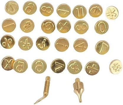 28PCS Wood Burning Tips Kit, Letter Wood Burning Tool by Jwthee