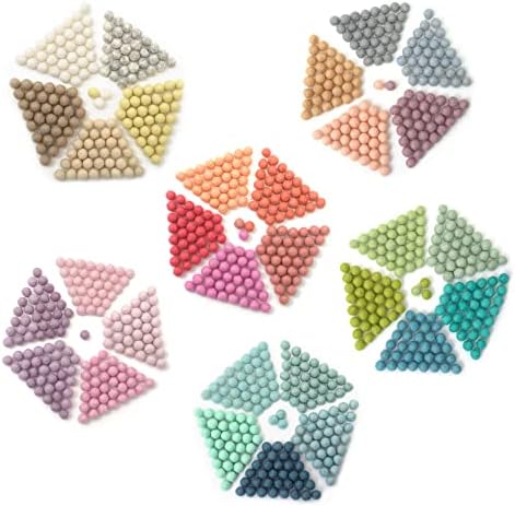 Glaciart One Felt Pom Poms, Wool Felt Balls (1000 Pieces) 1 cm – 0.4 Inch, Handmade Felted 30 Pastel Colors (Green, Pink, Blue, Yellow and More) Bulk Small Puff for Felting and Garland by GlaciartOne