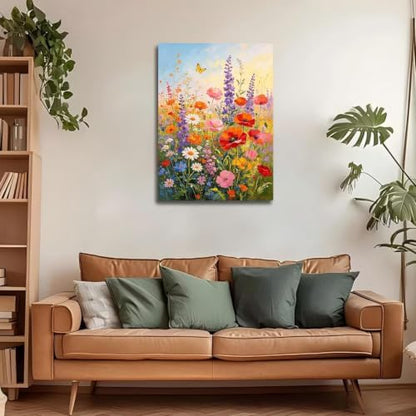 YOLENIX Flowers Paint by Numbers Kit for Adults Beginner (Without Frame) - Image 4