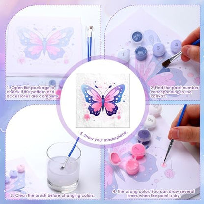 RoundFunny 8 Set Paint by Numbers Drawing Kit for Adults,Elegant Flight - Image 3