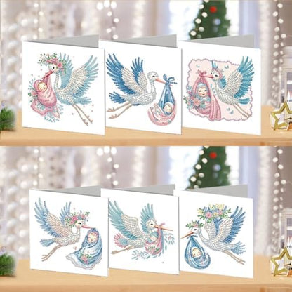 DDGYP 6 PCS Diamond Art Painting Greeting Cards with Envelopes,5.9x11.81In - Image 3