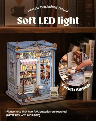 Cutefun Book Nook Kit - DIY Miniature Dollhouse Kit for Adults and Teens - Image 4