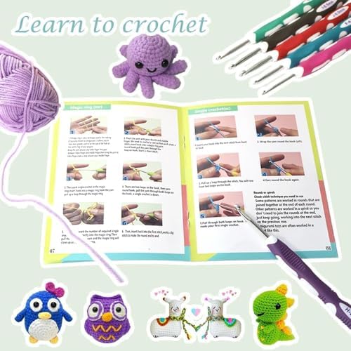 Yarniss Crochet Kits for Beginners,Complete Crochet Kit with Bag,Mint - Image 6
