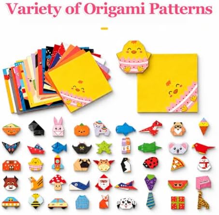 Origami Kit for Kids Ages 8-12, 100 Sheets Colored Origami Paper - Image 4