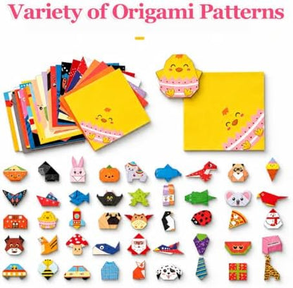 Origami Kit for Kids Ages 8-12, 100 Sheets Colored Origami Paper - Image 4