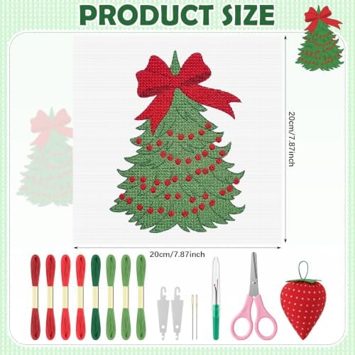 XunYee Needlepoint Canvas Kit, Christmas Tree - Image 2