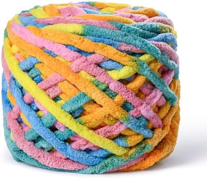 Plush Chenille Chunky Yarn 100g (49.2yd) - Fluffy Velvet Yarn Crochet for Blanket Knitting and Crocheting - Baby Yarns for Crocheting Soft - Amigurumi Yarns (Neon Color) by OMoiut