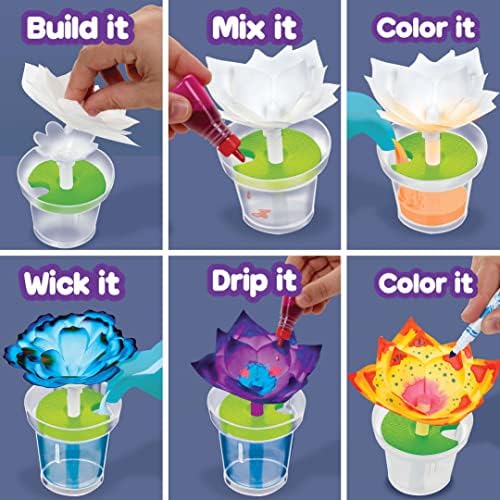 Crayola Paper Flower Science Kit, Color Changing Flowers, Gift for Kids Ages 7, 8, 9, 10 - Image 4