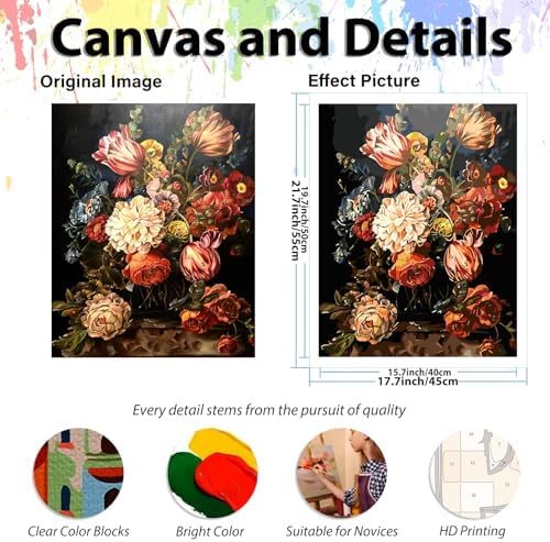 Paint by Numbers Kit for Adults, Paint by Numbers Kit for Adults 16x20 Inch - Image 3