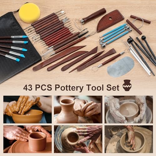 Amrules 43 Pcs Polymer Clay Sculpting Tools Kit for Adults, Red - Image 7