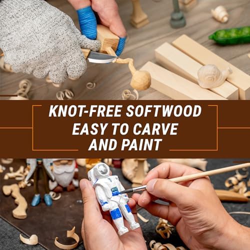 BeaverCraft Basswood Carving Blocks BW16 pcs - Soft Whittling Wood Carving Kit for Beginners - Unfinished Wooden Block Set - Basswood for Crafts - Image 5