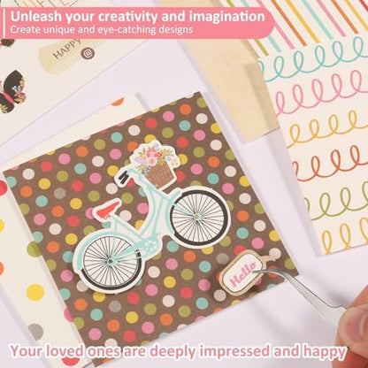 32Pcs Paper Card Making Kits - DIY Greeting Card Kit - Colorful Handmade Card Making Supplies - Cards Birthday Invitation - Warm Card Making Kits - Thank You Birthday Mother's Day Congradulation - Image 5