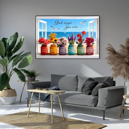 Wishful Window Paint by Numbers Kit for Adults Framed Canvas, Frameworkless - Image 6