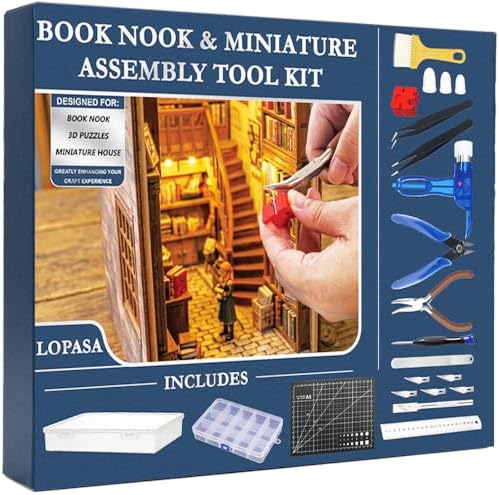LOPASA Book Nook & Miniature House Assembly Tool Kit for Starter by LOPASA