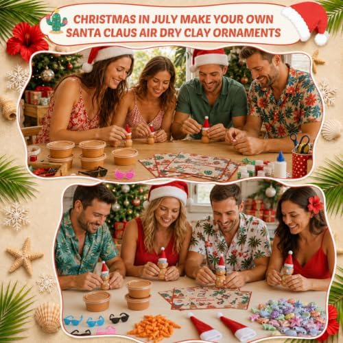 ForraFun 416 Pcs/24 Sets Summer Christmas Craft Kits DIY DIY Snowman Clay - Image 5