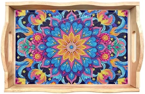 EWJRNSF Diamond Art Kits for Adults Wooden Serving Trays with Handles by EWJRNSFDiamondPainting