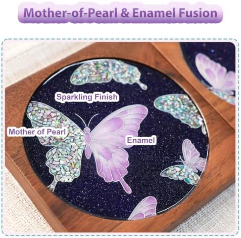 Cloisonne Kit, DIY Coasters Craft Kits, Filigree Enamel Art, Butterfly - Image 5