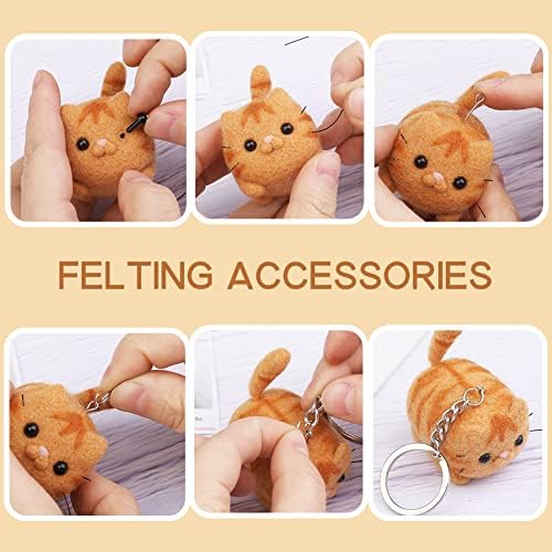 QMNNMA Needle Felting Kit, Garfield Needle Felting Set with Instruction - Image 4