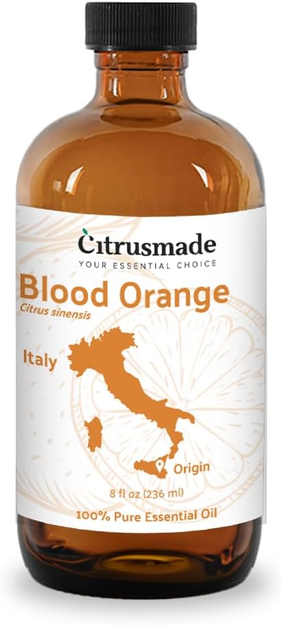 Nature Packaged Blood Orange Essential Oil - Direct from Citrusmade in Sicily - Pure Essential Oil for Diffusers and Aromatherapy - Natural Citrus Scent | 100% Pure Therapeutic Grade (8oz)