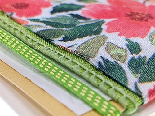 Ribbon Storage, DIY Greeting Card Kit Ribbon Cards Handmade DIY Card Kits Card Making Kit, Thank You & Birthday Cards Card Kit for 10 Project Card (Coral Flowers & Pearls) - Image 3