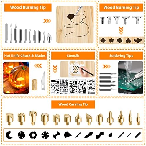 Ninonly Wood Burning Kit, 130 Pieces Wood Burning Tool - Image 6