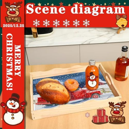 DOTSOPS Christmas Diamond Painting Serving Tray with Handle for Beginners - Image 4