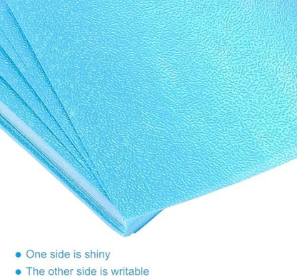 MECCANIXITY 100 Sheet Glitter Origami Paper 4x4 Inch Shiny Sparkly Square Folding Sheet 10x10cm Iridescent Paper for DIY Art, Craft Decor, Blue - Image 4