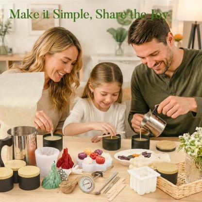 Ashlux Premium Candle Making Kit for Adults, 5lb Soy & Beeswax Flakes Set - Image 6