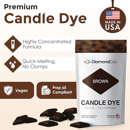 Brown Candle Dye Chips, Soy & Paraffin Candle Making, 10 Pack - Image 2
