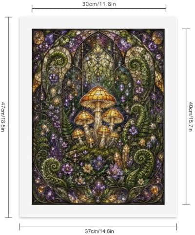 Bozfoxa Paint by Numbers Kit for Adults Beginner Mushroom Glass - Image 2