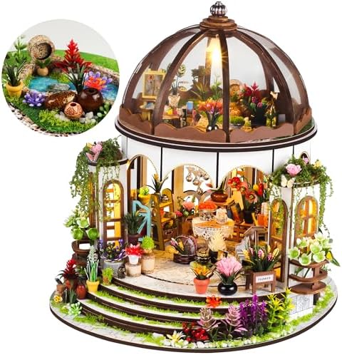 DIY Botanical Miniature House Kit with LED Light - Hanging Garden by Soothee