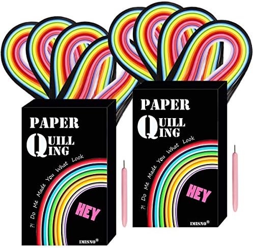 Paper Quilling Strips with 26 Colors 2080 Strips Quilling Tools and Supplies by IMISNO