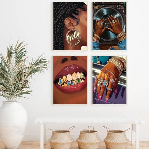 4 Pack African American Paint by Numbers KitforAdults Canvas Frameworkless - Image 5