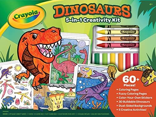 Crayola Dinosaur 5-in-1 Art Kit for Kids, Dinosaur Toys, Kids Art Set, Dinosaur Gift for Boys & Girls, Ages 4+ by Crayola