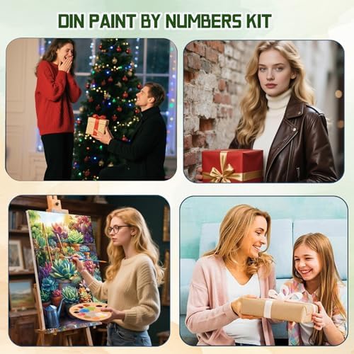 ICYANART Succulent Paint by Numbers Kit for Adults Beginner Plant Lover - Image 7