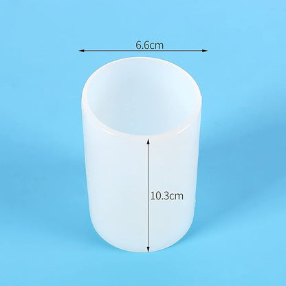 2 Pack Cylinder & Round Candle Molds - 2 Size Style - 3D Silicone Molds for Resin & Chocolate, Handmade Cylinder Molds