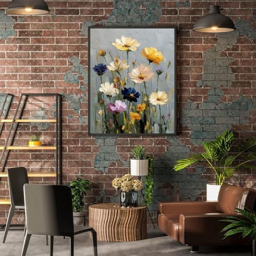 Flower Paint by Numbers for Adults with Framed Canvas - with Wooden Easel - Image 7